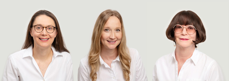 Dr. Katharina Kunz, Dr. Christina Kaiser und Dr. Sylvia Petersen